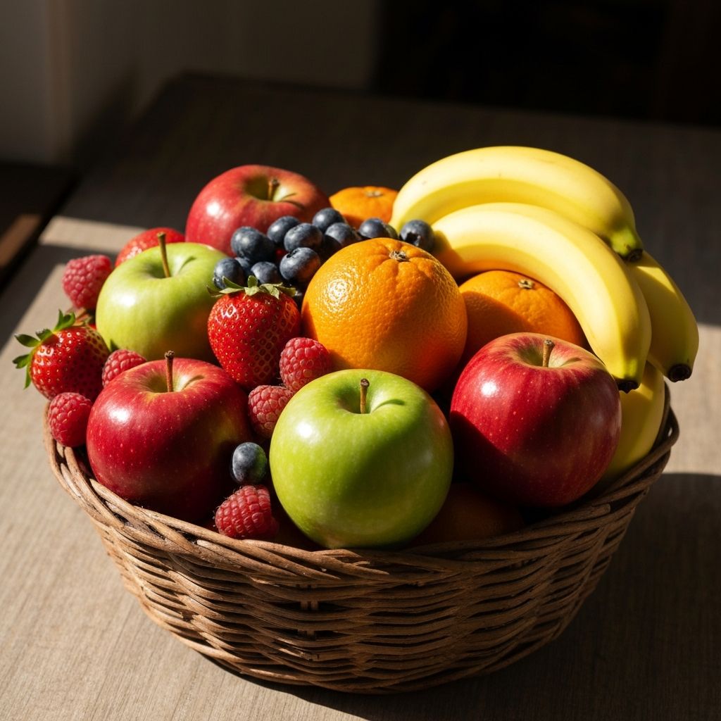 Colorful fresh fruits